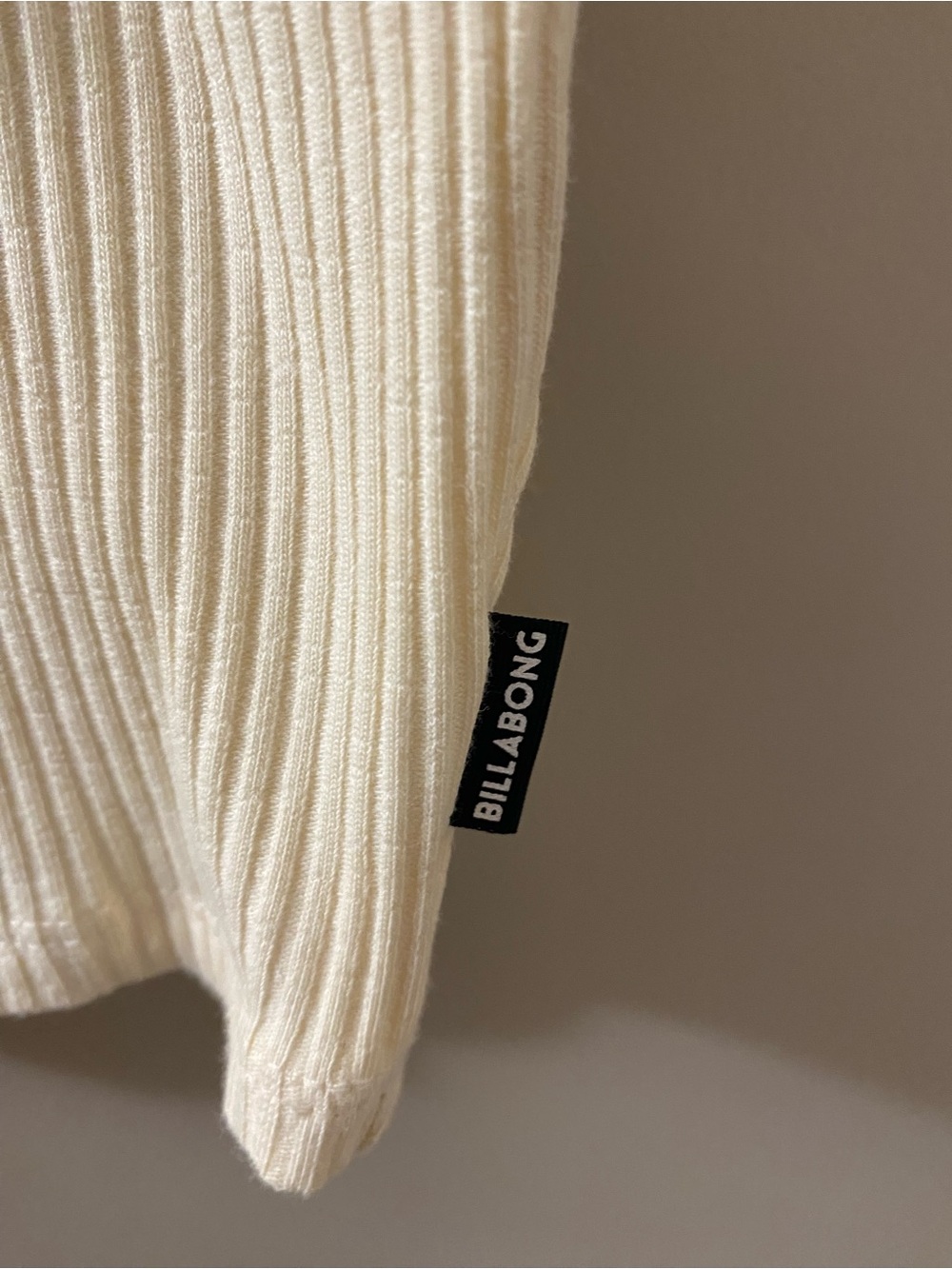 Billabong Cream Ribbed Tank Top - Picture 3 of 4